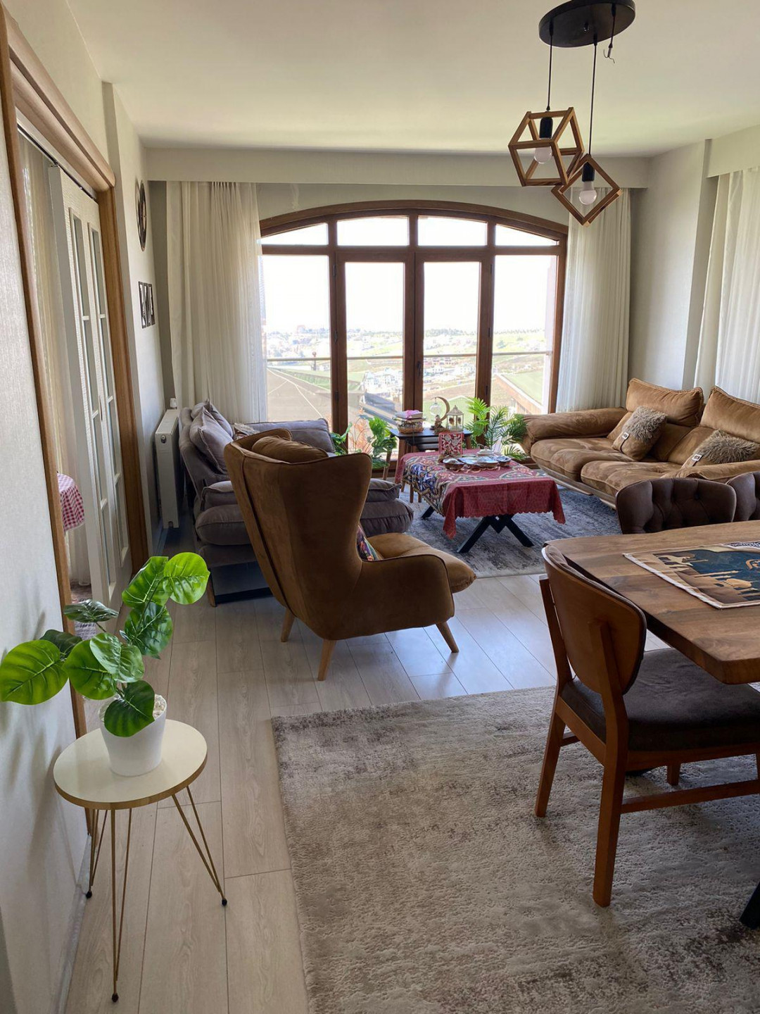 3 bedrooms and a living room