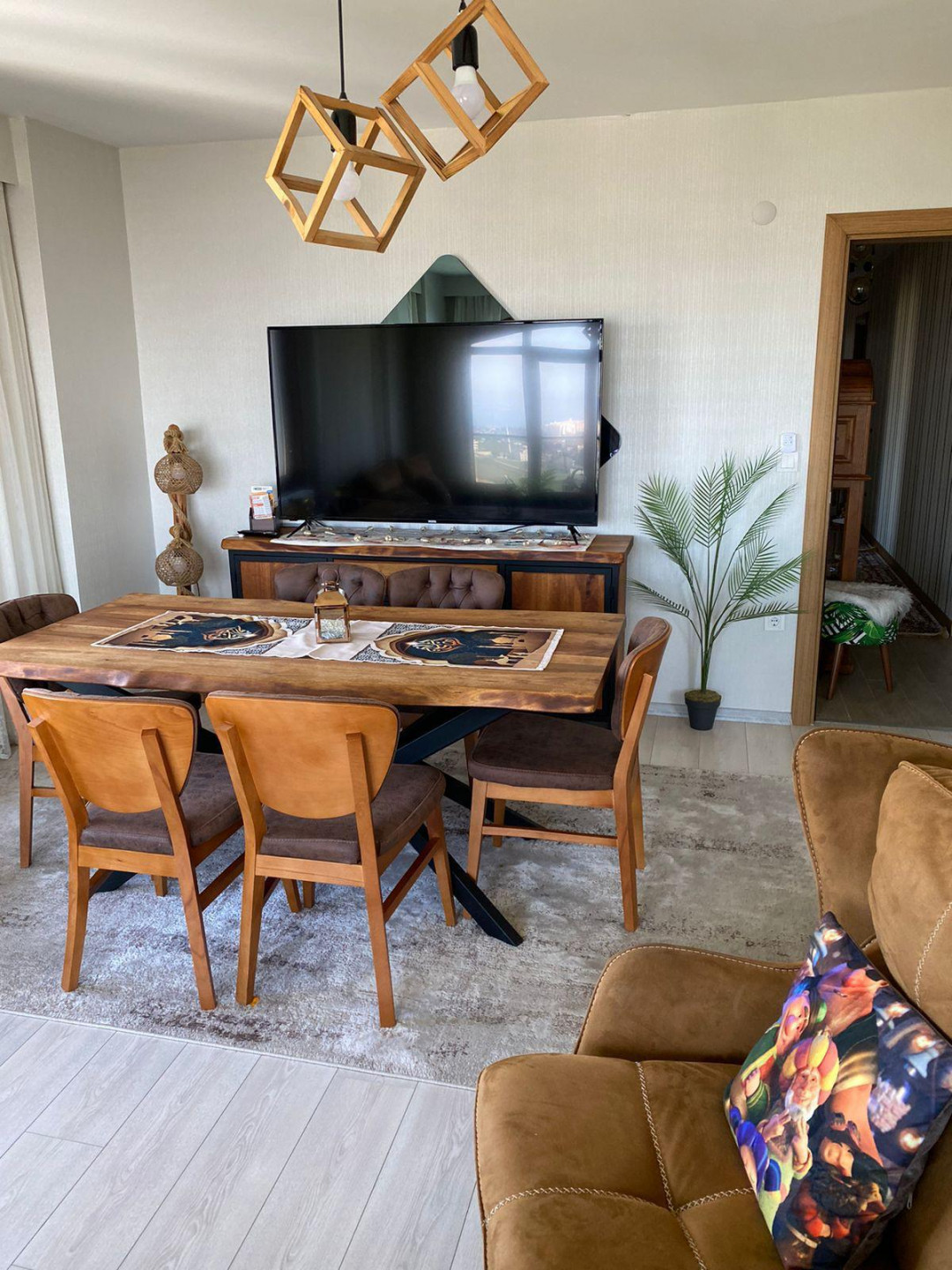 3 bedrooms and a living room
