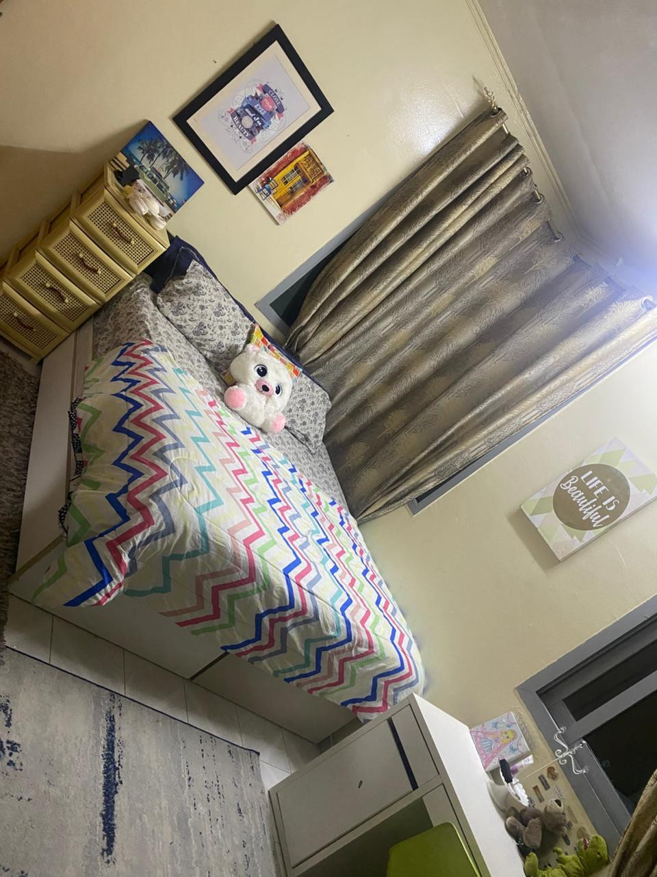 Ajman, King Faisal Street, opposite the British School, behind Safir Mall, two bedrooms and a furnished living room, all inclusive, 4200