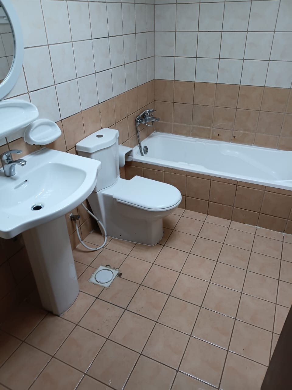 First tenant opens a room in a clean and organized girls' apartment
