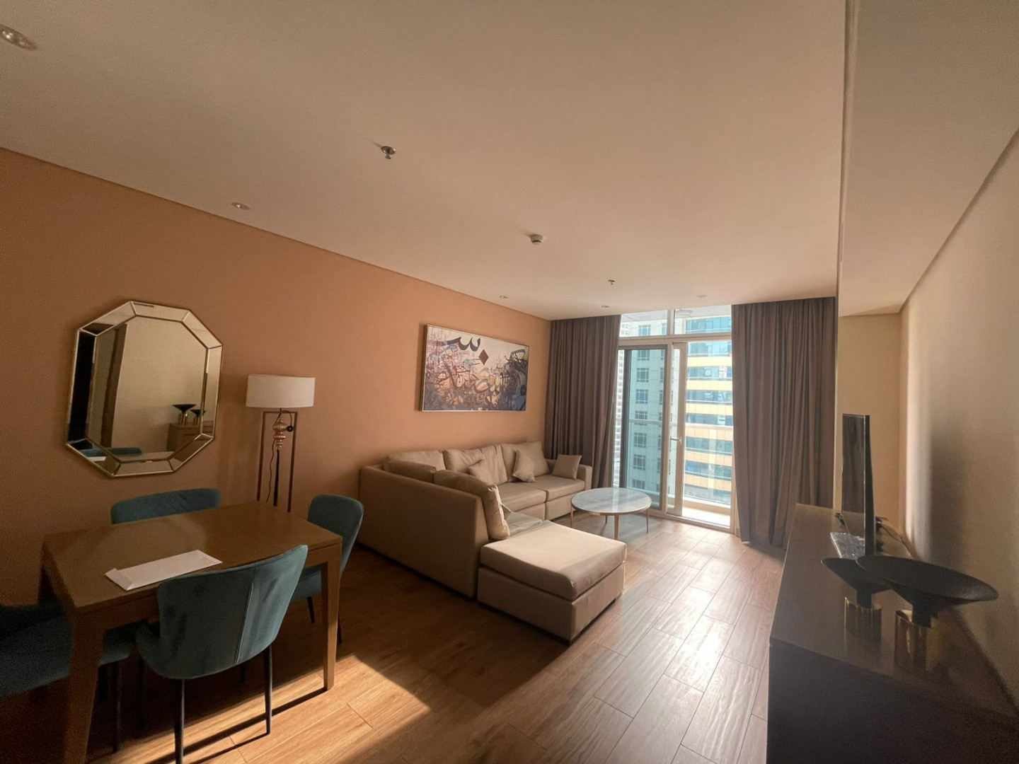 Beautiful one-bedroom apartment for annual rent with modern furnishings