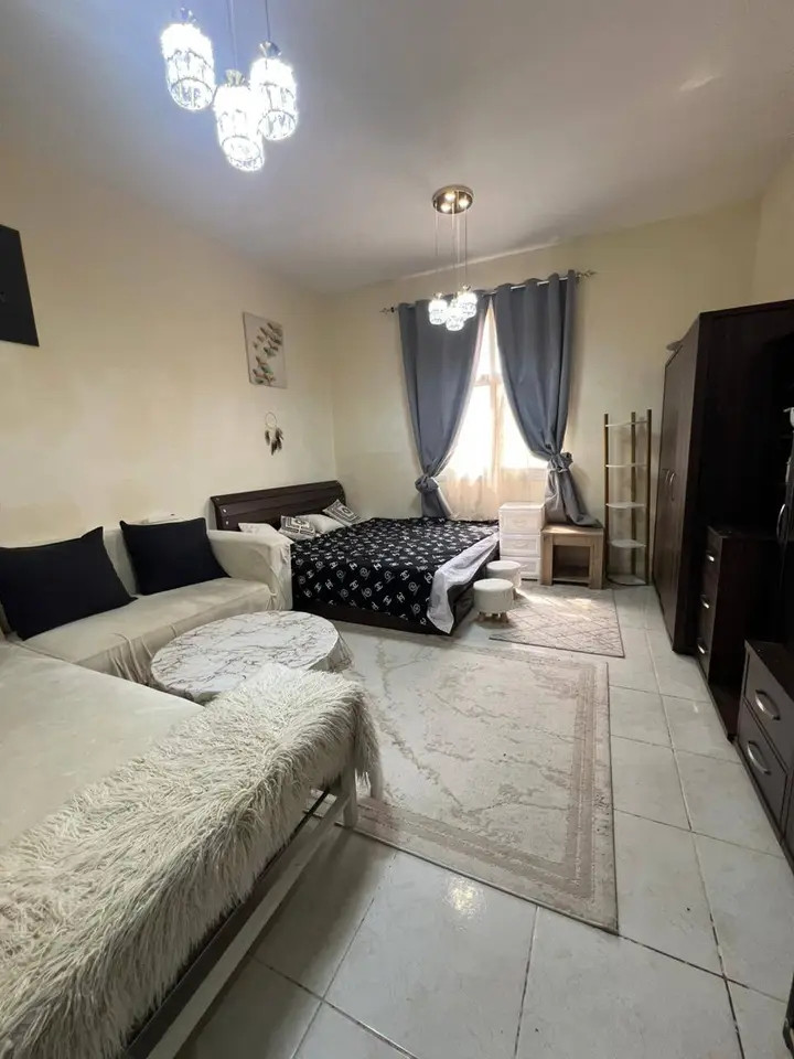 First studio apartment for rent in Ajman, next to the court.