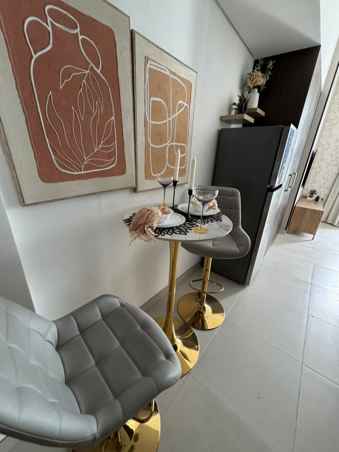 The finest and most beautiful furnished studio apartment for annual rent in the most prestigious area of Sharjah.