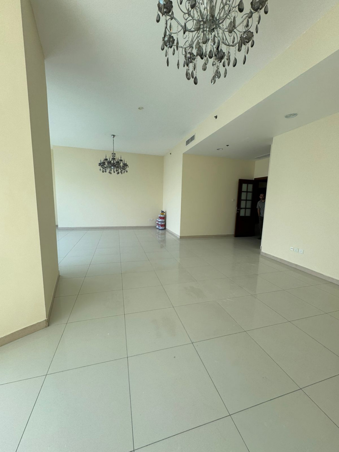 The finest three-bedroom apartment with a living room in the Al Khan area of Sharjah, with a sea view.