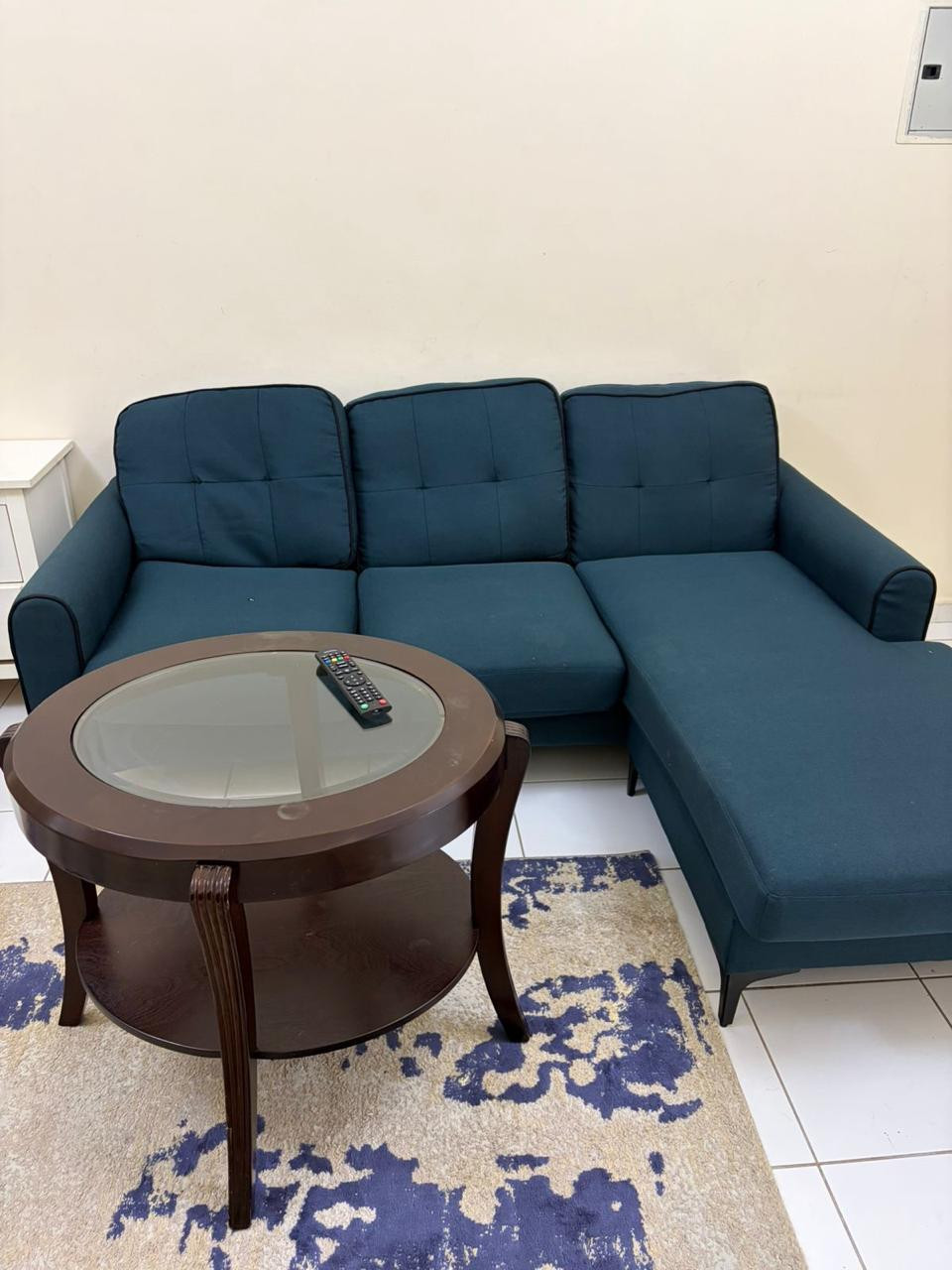 Studio with separate kitchen and clean furnishings