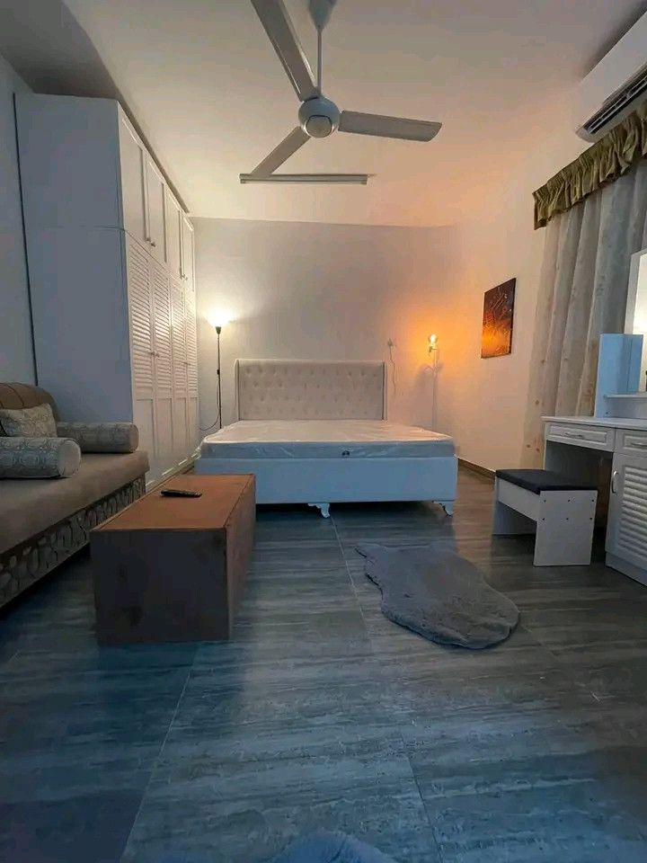 Studio in Al Khuwair, one room, bathroom, and kitchen opposite