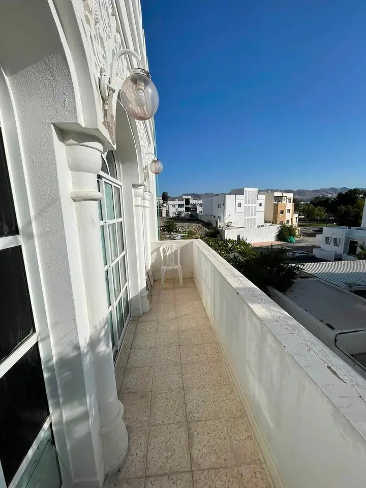 Studio apartment with kitchen and balcony