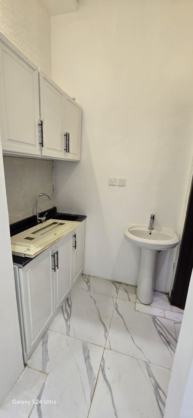 Studio bathroom and kitchen