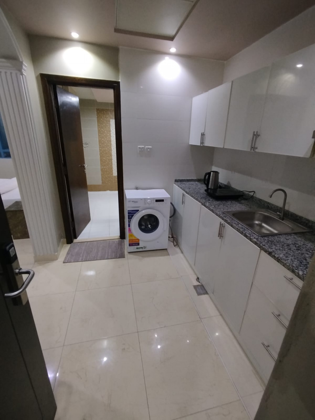 Furnished studio apartment with hotel-style furniture on Ajman Corniche