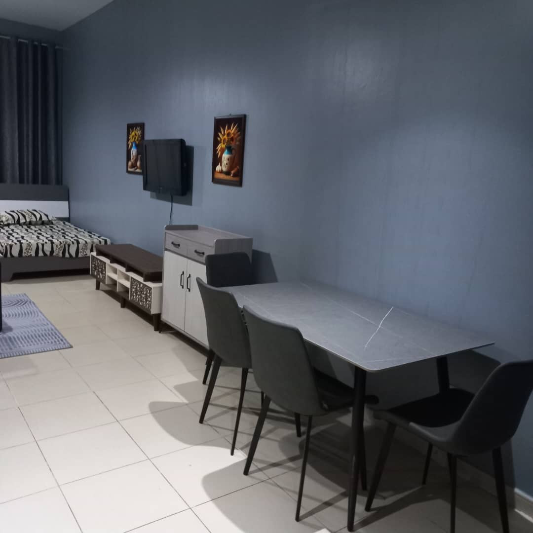 Furnished studio with hotel-style furniture