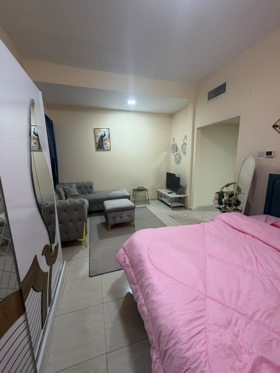 Furnished studio with separate kitchen