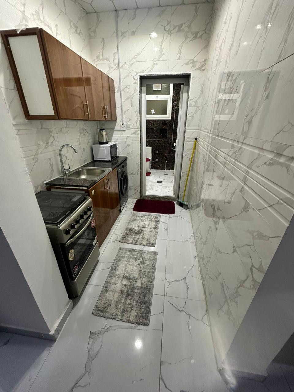 Large studio apartment for rent, fully furnished, in Riyadh, south of Al Shamkha.