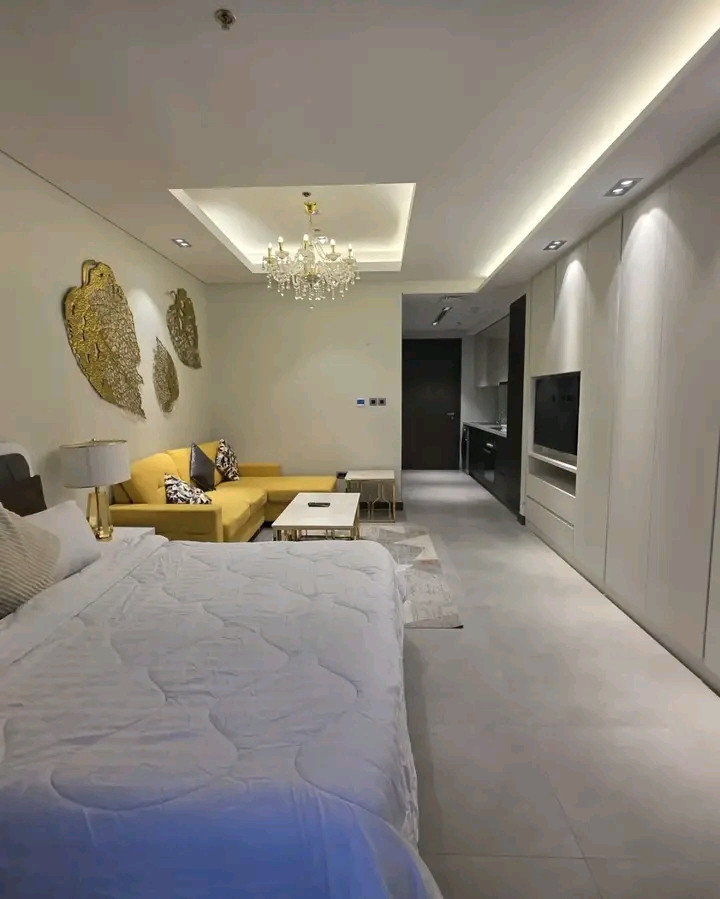 Studio with sea and city views
