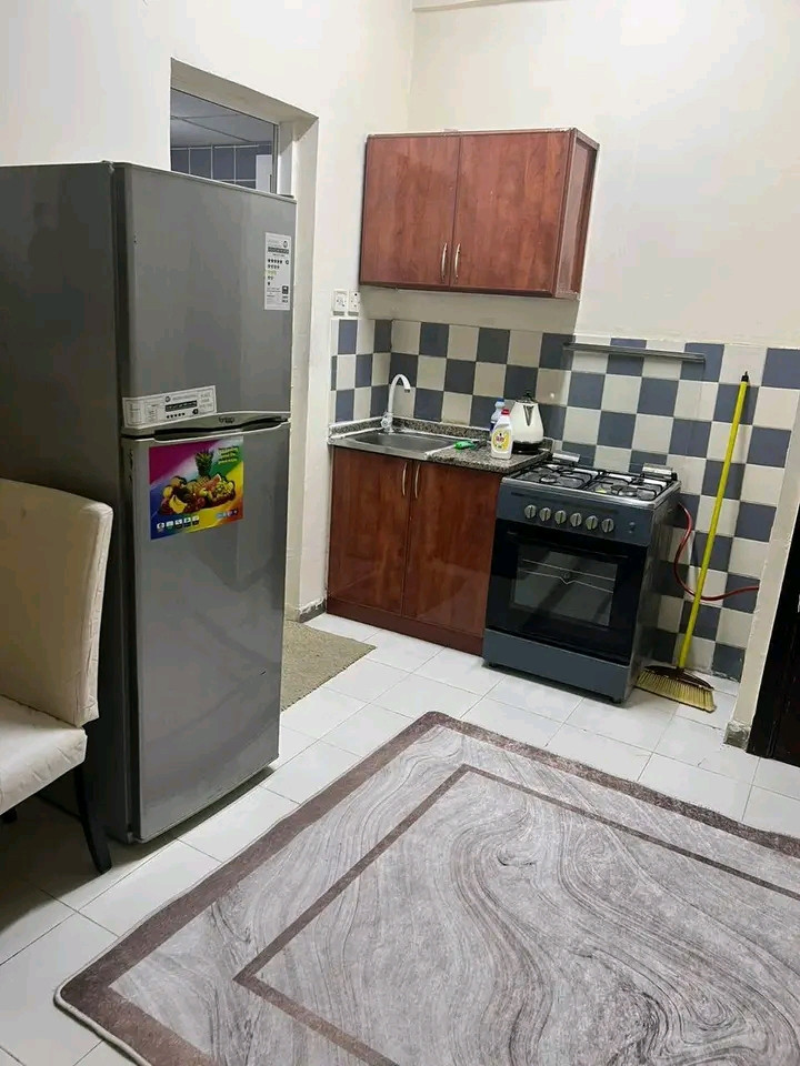 A very clean, fully furnished studio apartment.