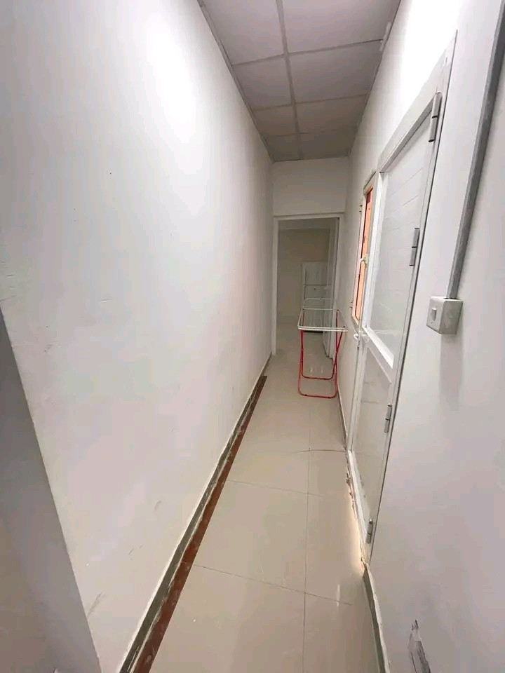 Studio apartment with a bathroom and a standard kitchen