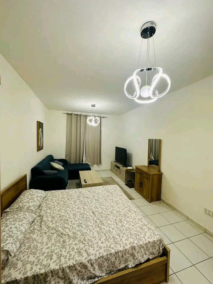 Spacious studio in Al Taawun, furnished with clean furniture