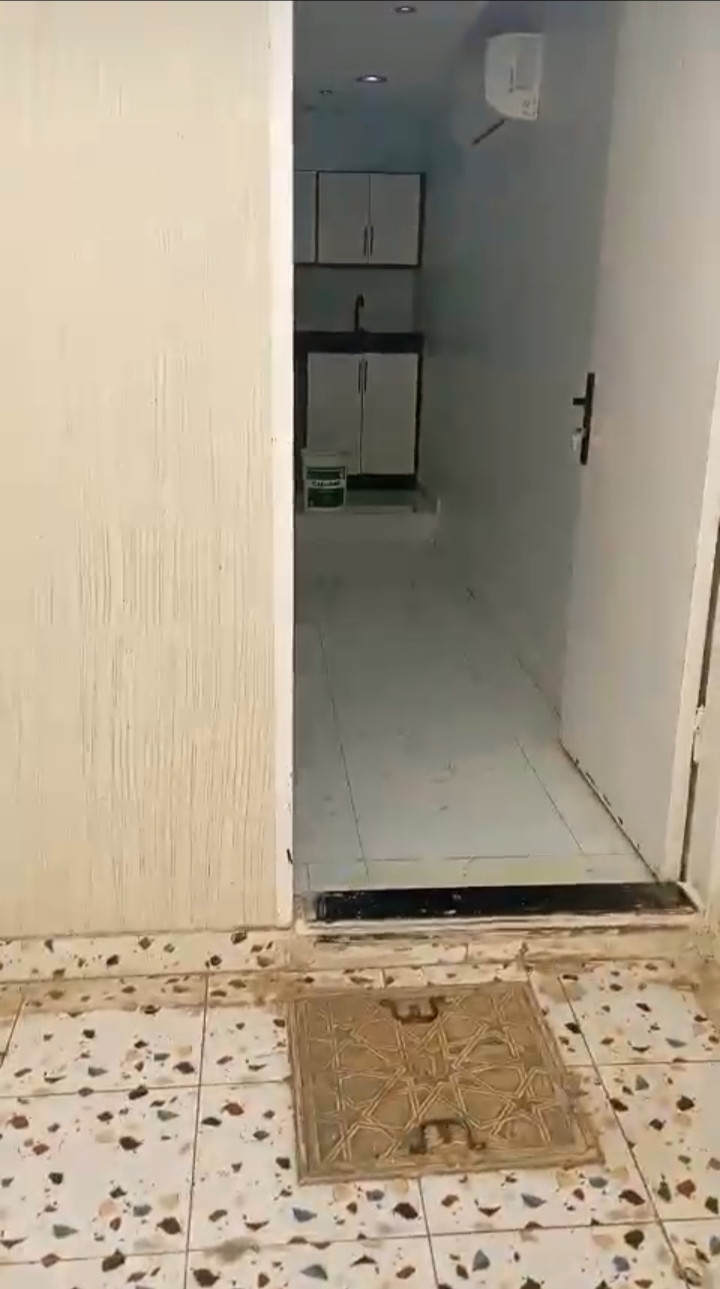 Spacious studio apartment with room, bathroom, and kitchen