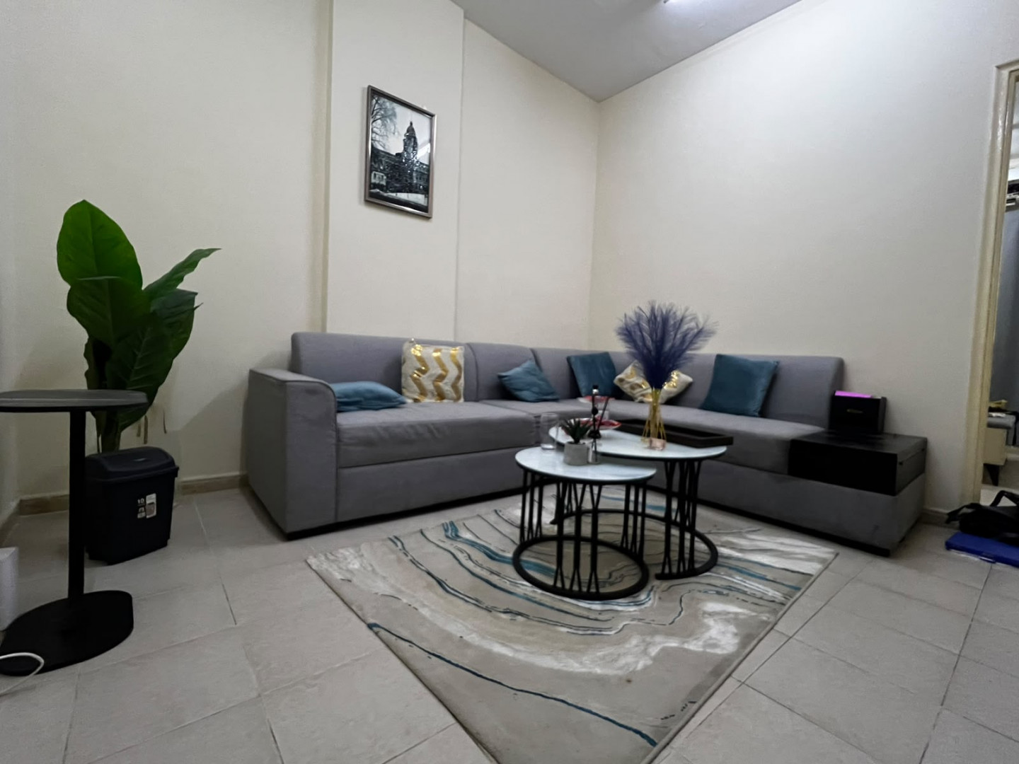 Excellent, clean furnishings with a balcony, one bedroom and living room.