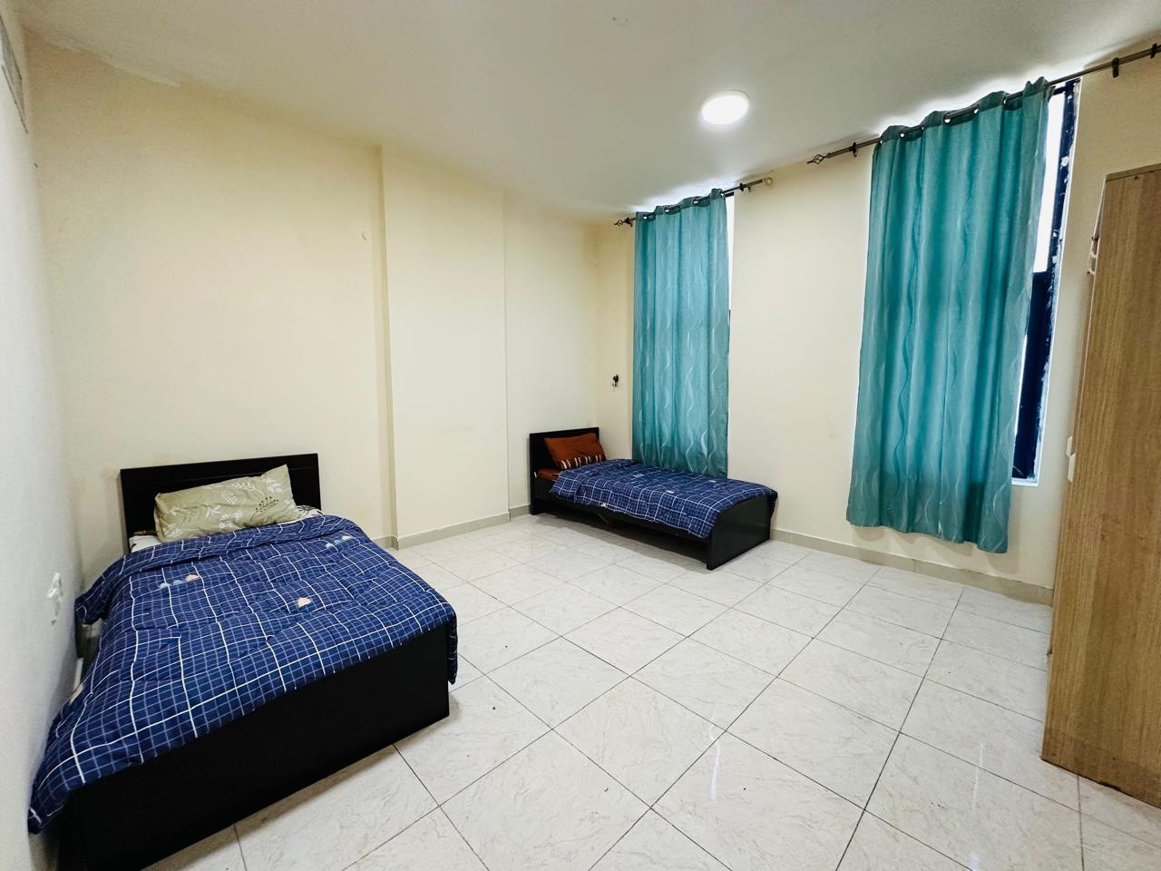 New two-bedroom apartment with a living room, clean furnishings