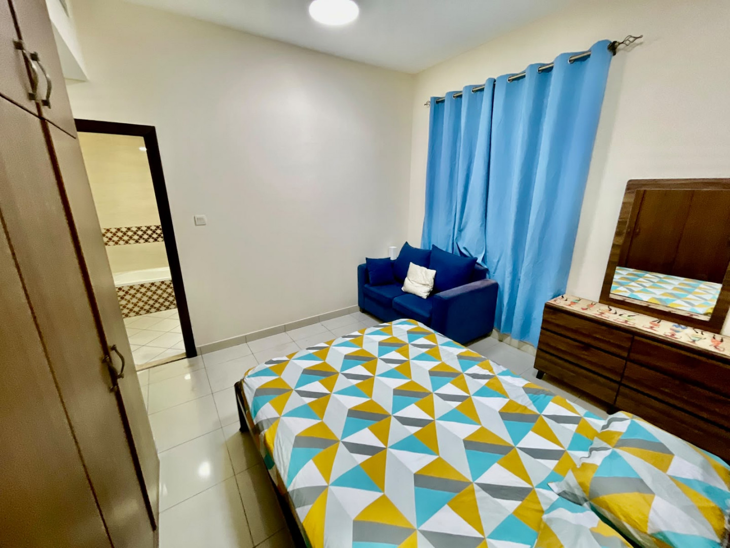Master bedroom with private bathroom, very clean