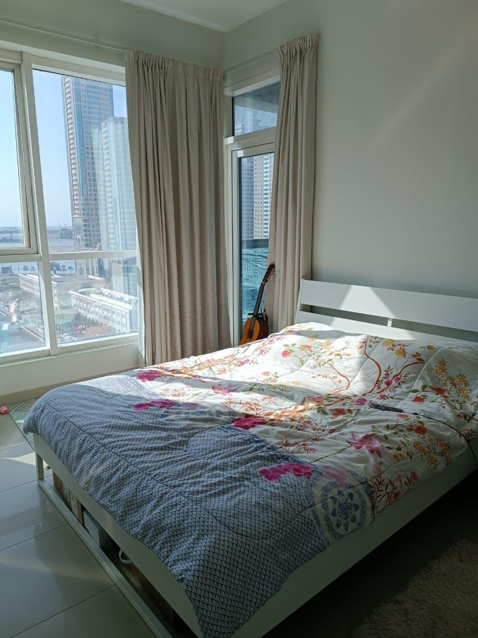 Spacious master bedroom with sea view, for a young man only