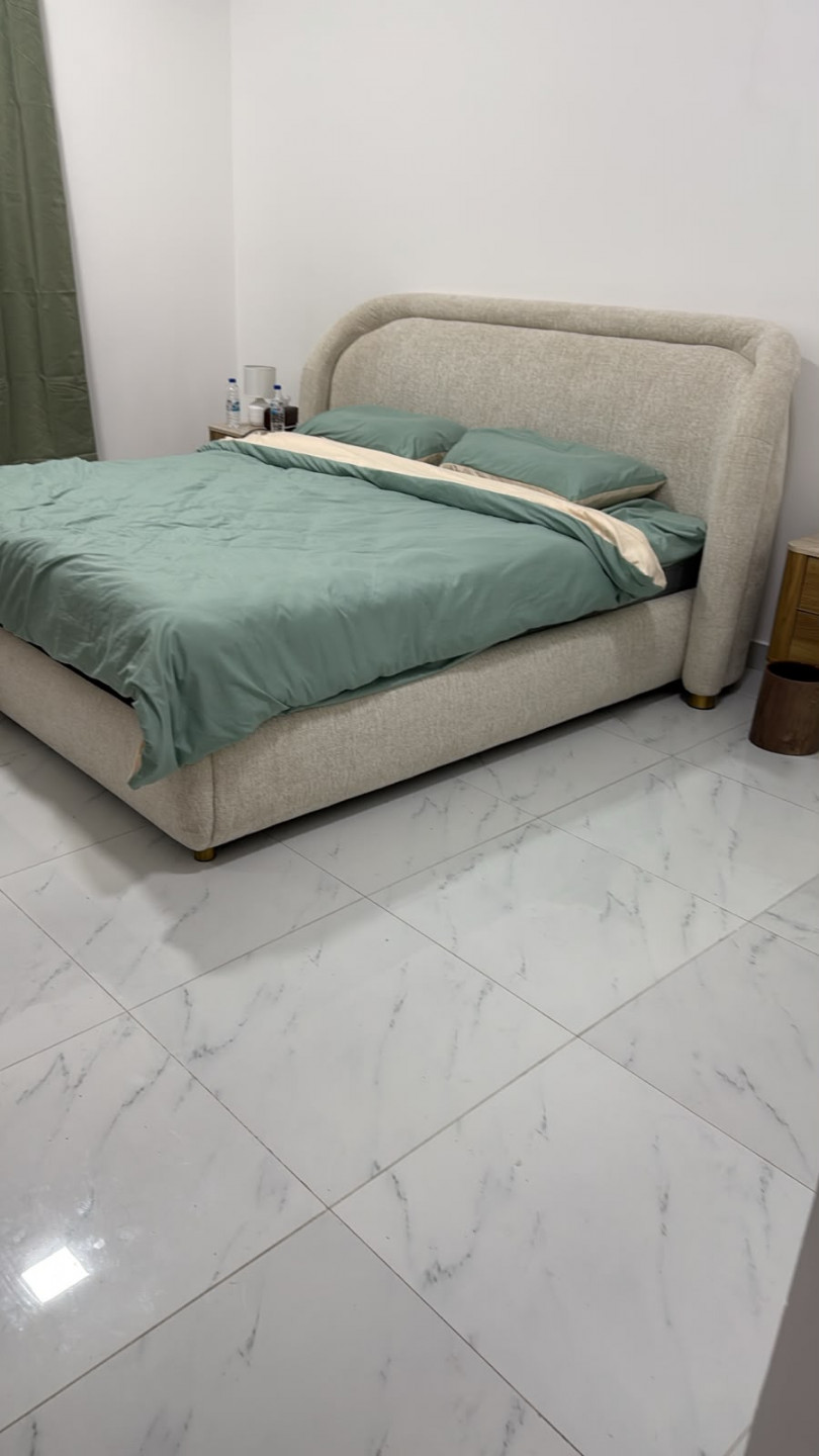 Furnished room with hotel-style furniture
