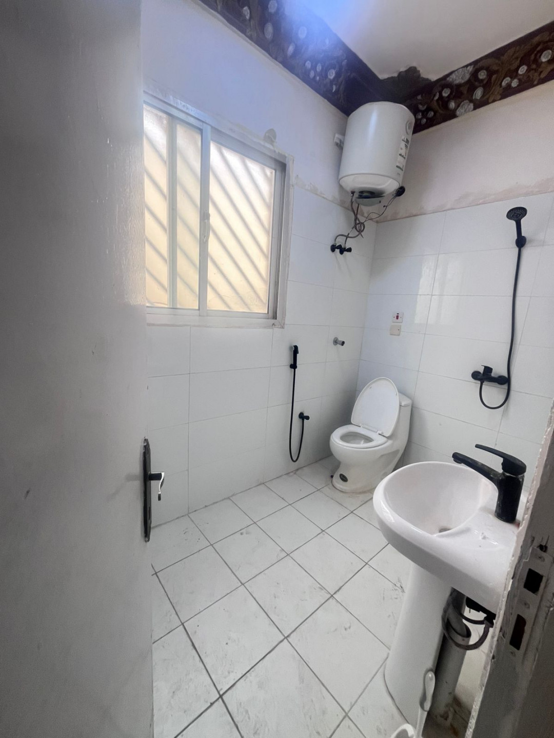 bedroom, bathroom, and separate kitchen