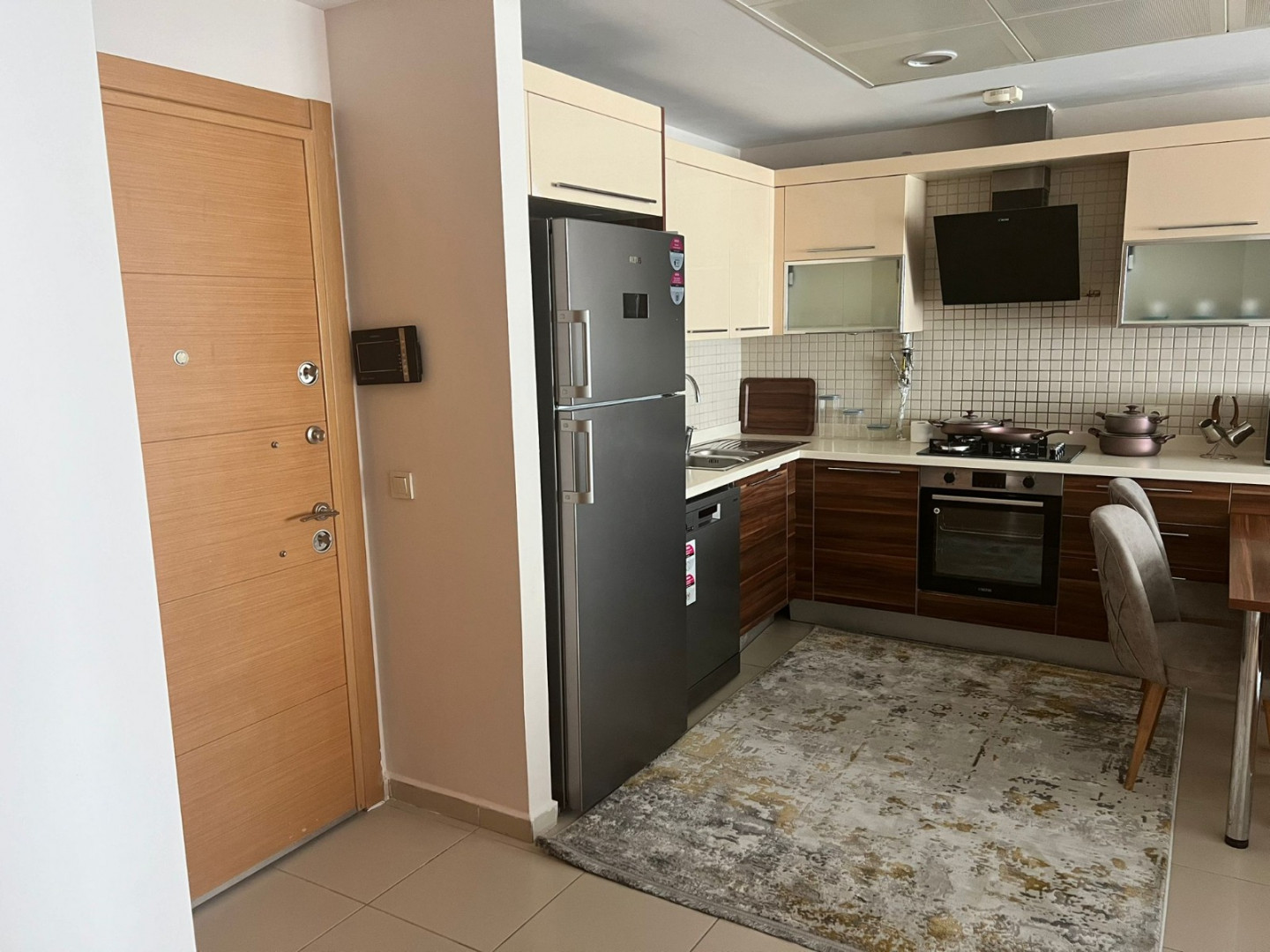 Furnished room and living room