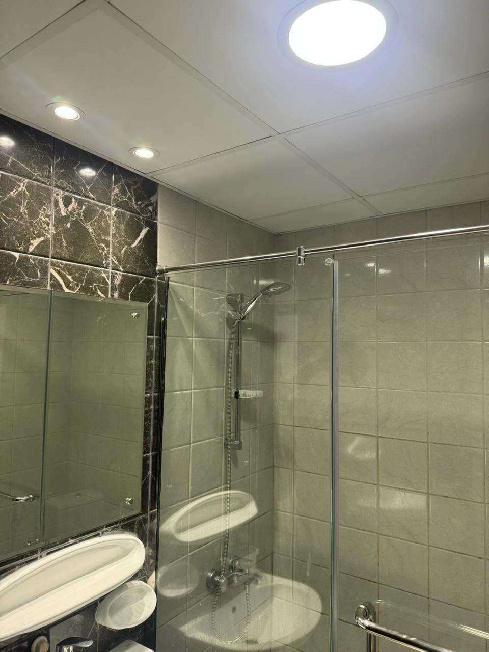 Furnished one-bedroom apartment with clean furnishings in a family building.
