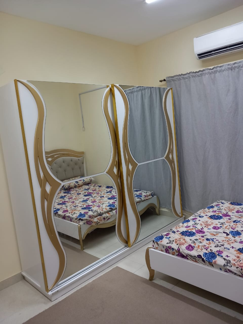 Furnished room and living room