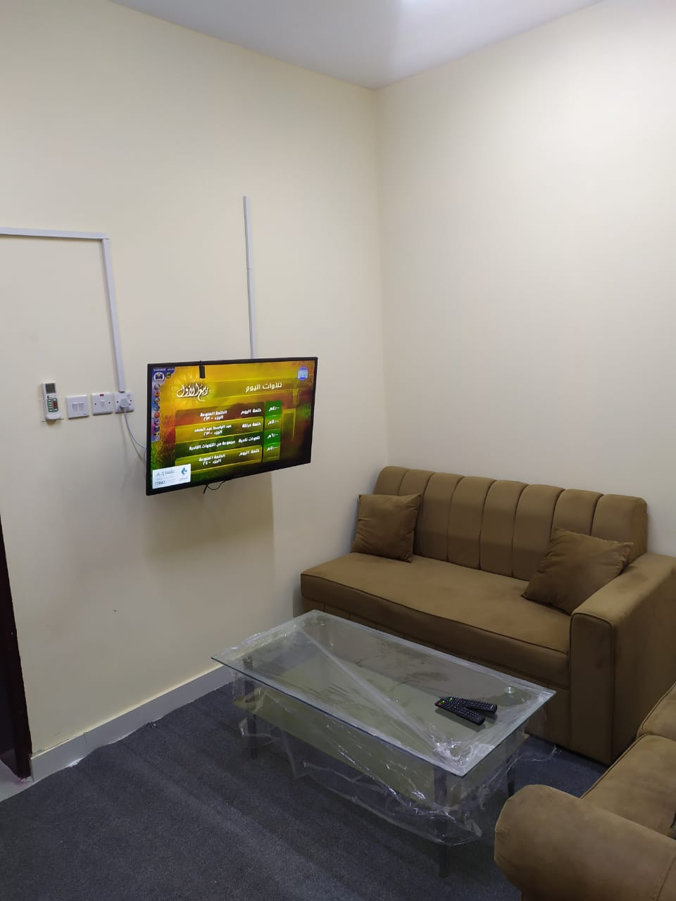 Furnished room and living room