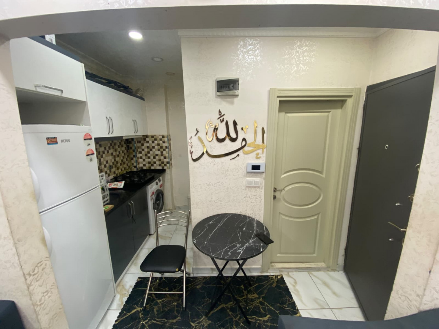 Furnished one bedroom and living room, second floor