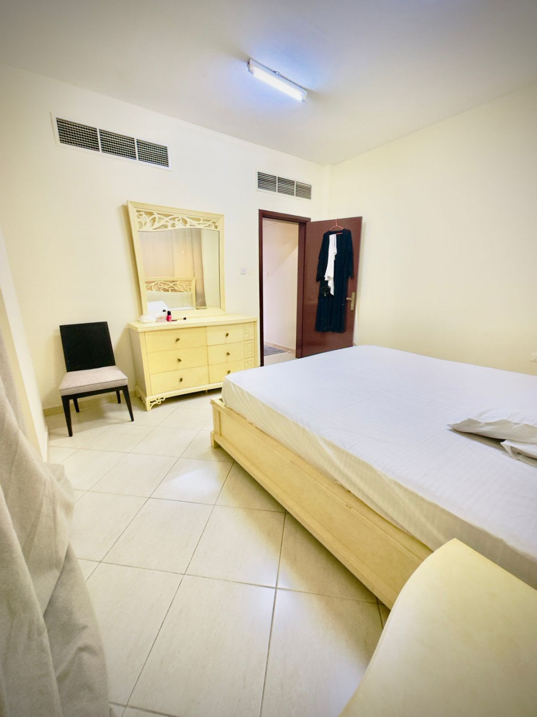 One bedroom and a spacious living room