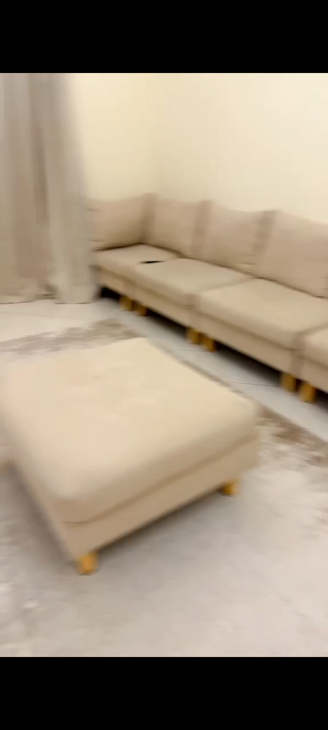 One bedroom and a spacious living room