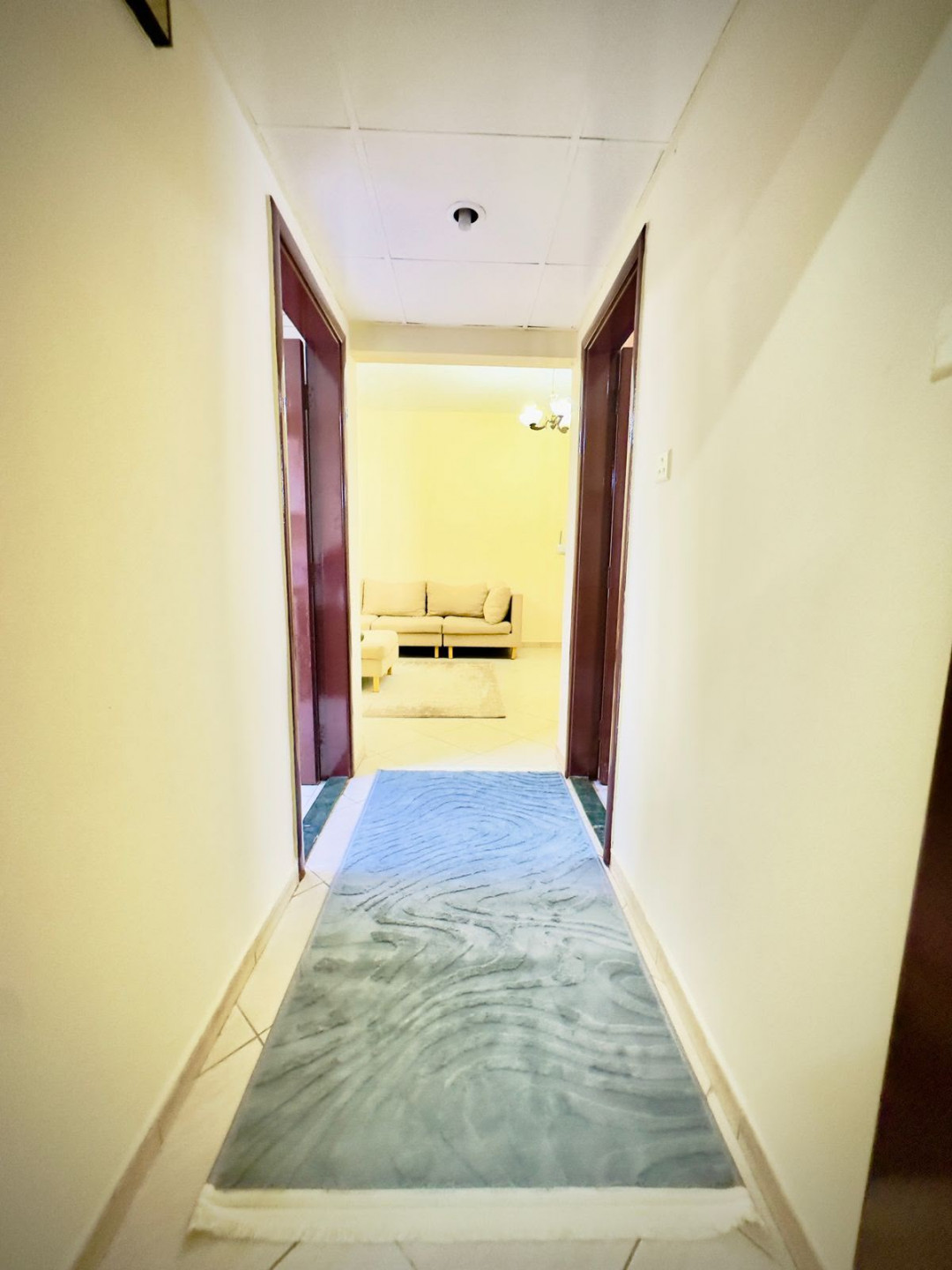 One bedroom and a spacious living room