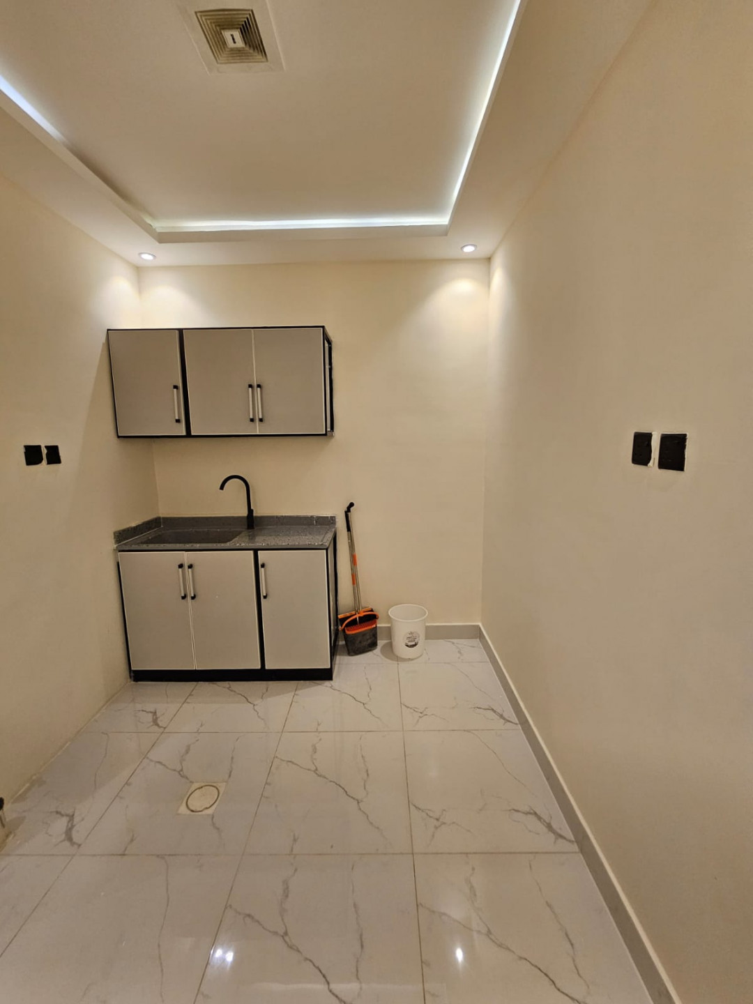 One bedroom, living room, bathroom, and separate kitchen