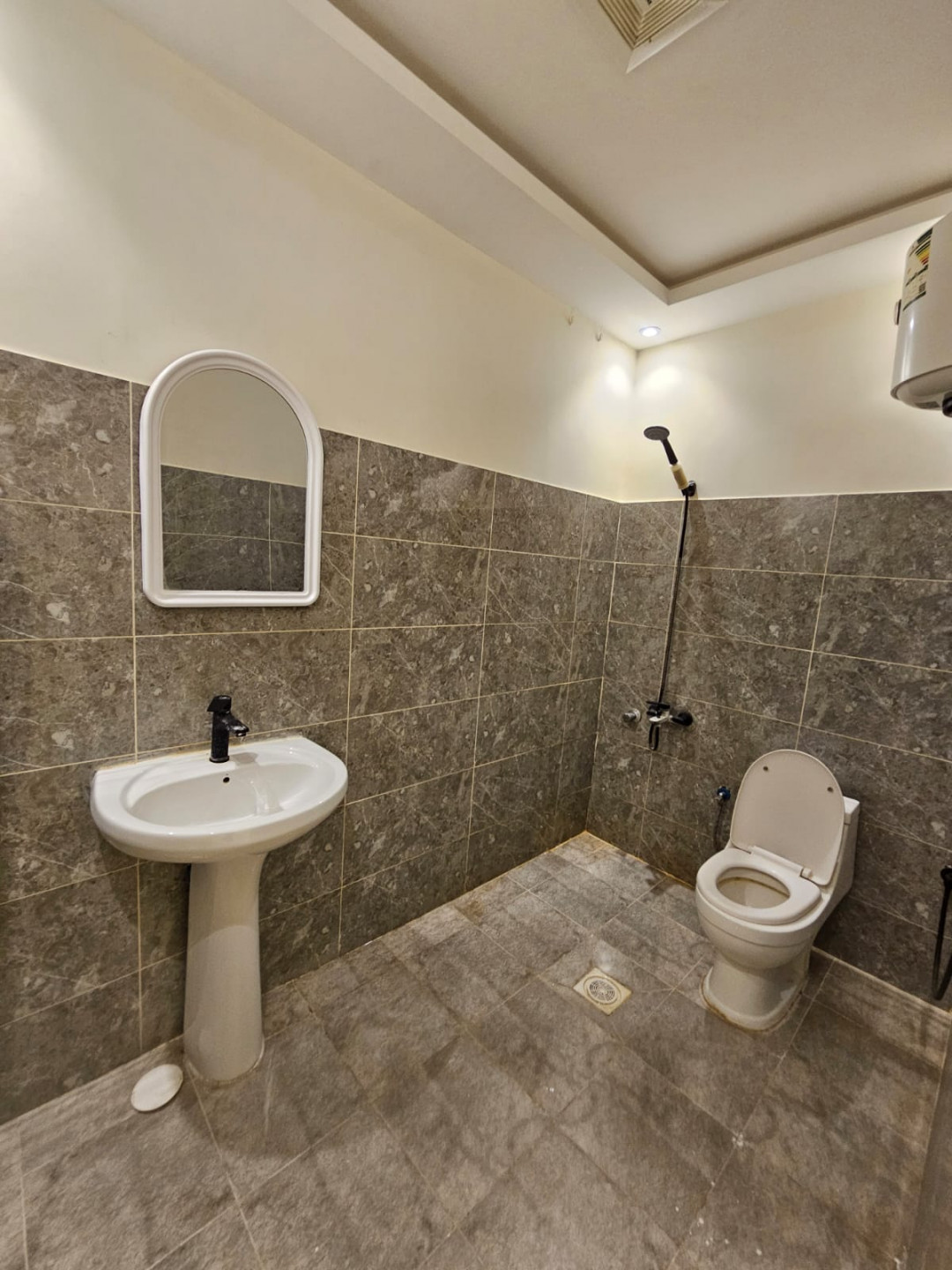 One bedroom, living room, bathroom, and separate kitchen