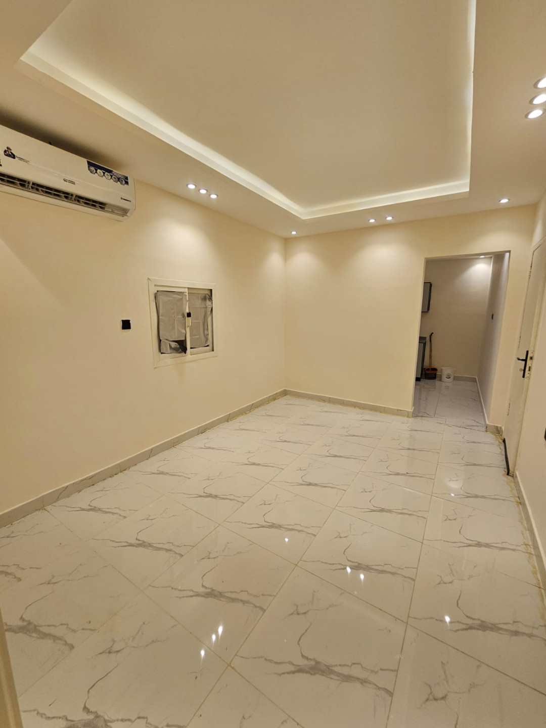 One bedroom, living room, bathroom, and separate kitchen