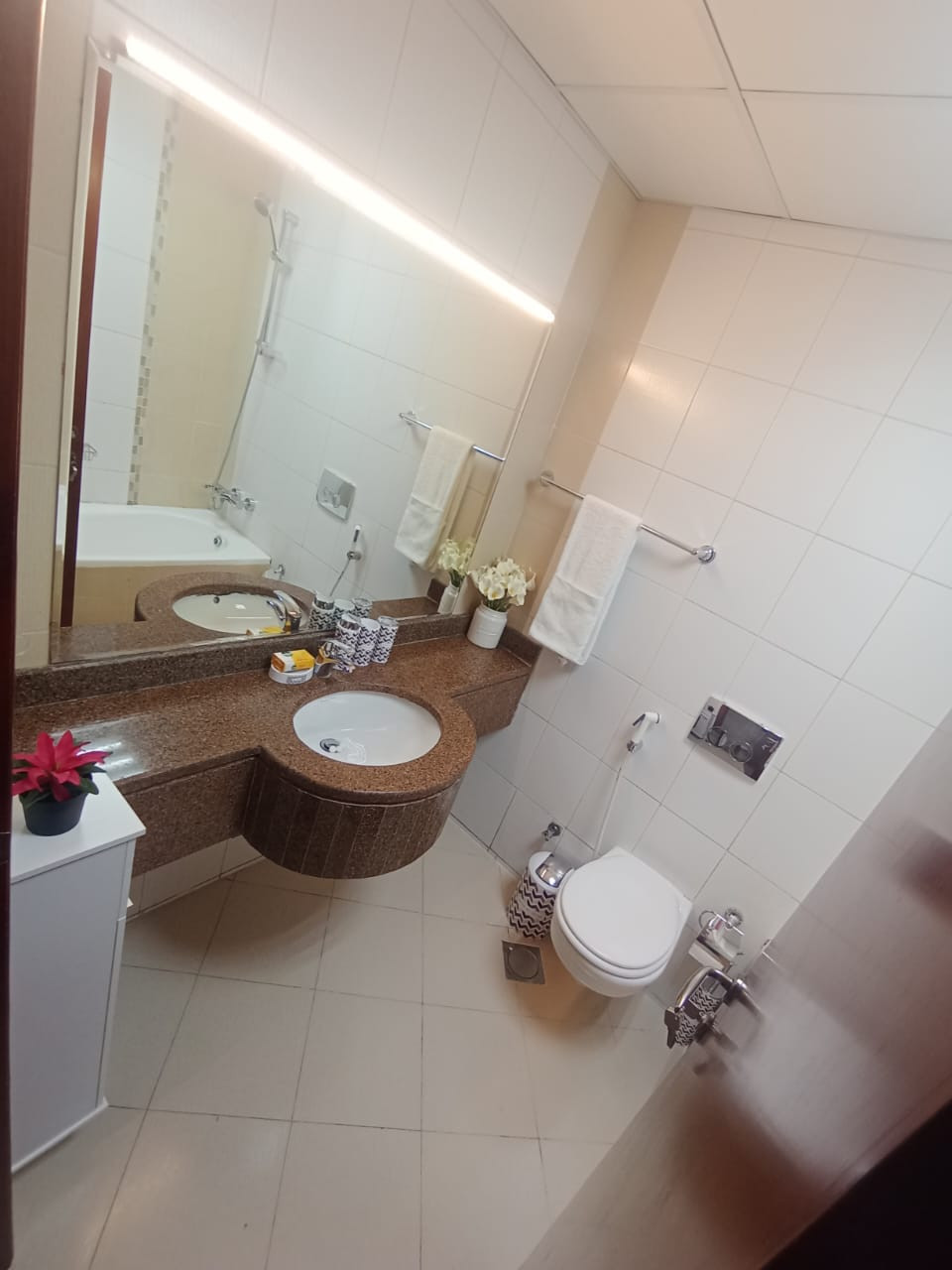 Double room with private bathroom in a clean apartment for young people