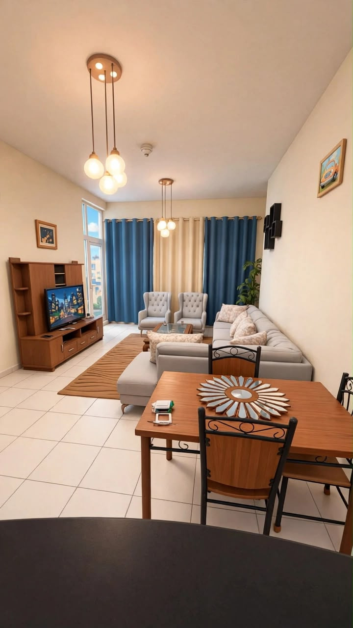 One bedroom and living room, super deluxe furnishings