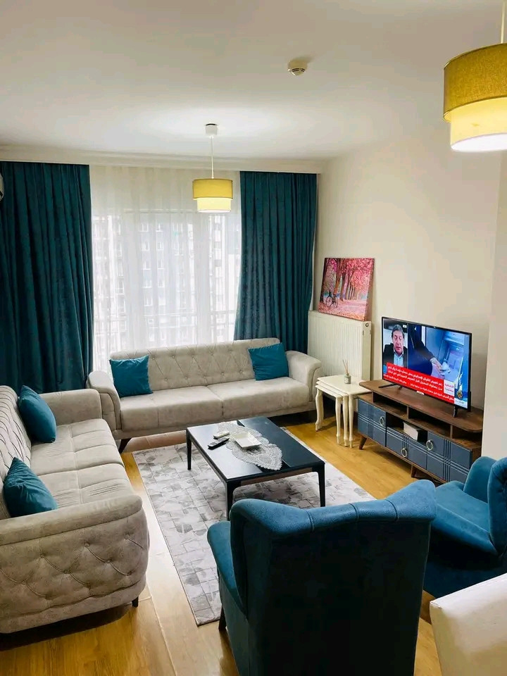 Two bedrooms and a living room, furnished, Esenyurt