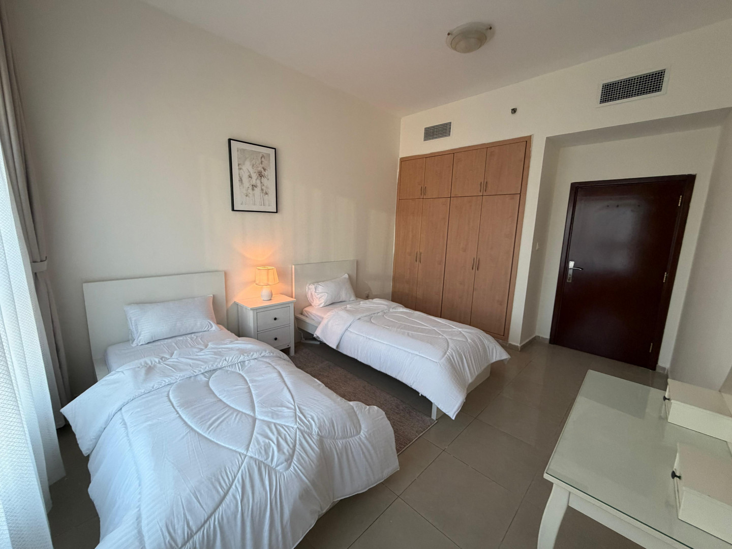 Two bedrooms and a living room, first occupancy