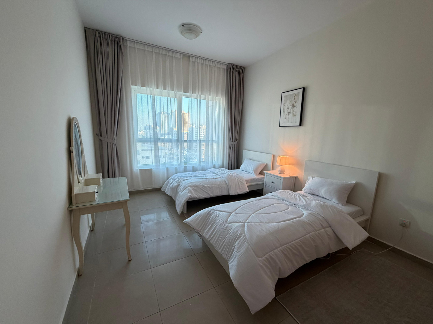 Two bedrooms and a living room, first occupancy