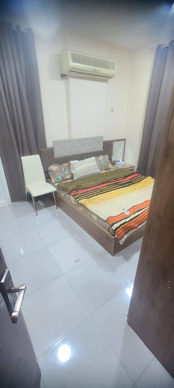 One bedroom and living room for rent, second row, Ajman Corniche