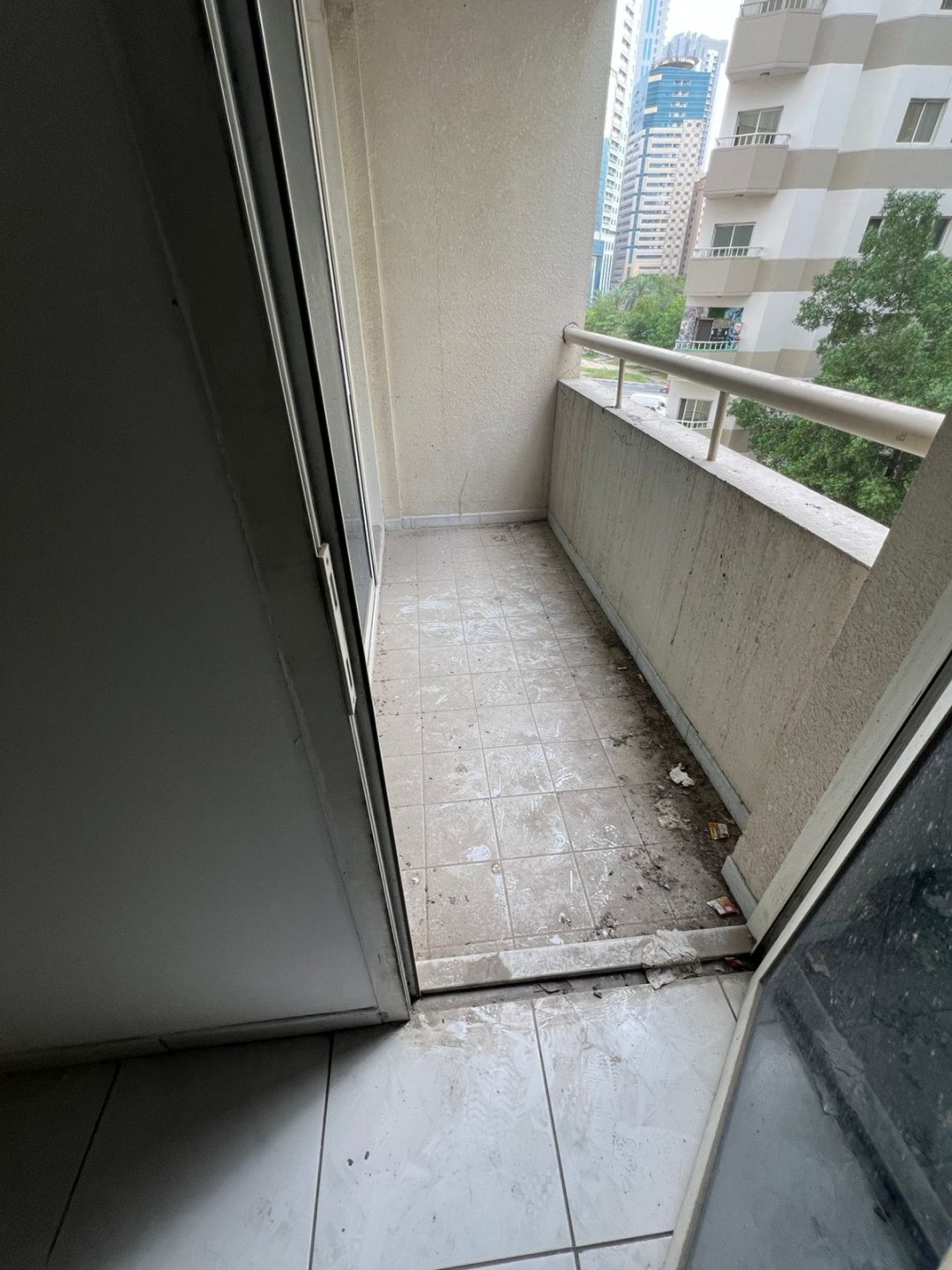 Two bedrooms, a living room, two bathrooms, and a storage room are available in Al Majaz 2.