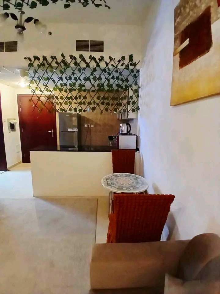 A one-bedroom apartment with a living room, balcony, and two bathrooms is available in Ajman – City Tower for rent at AED 3500, inclusive of all bills.