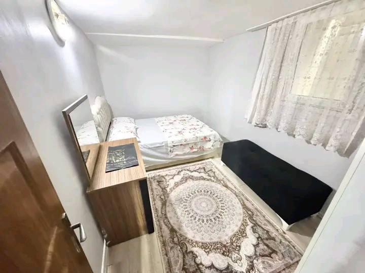 A furnished 1+1 apartment (one bedroom and living room) is available.