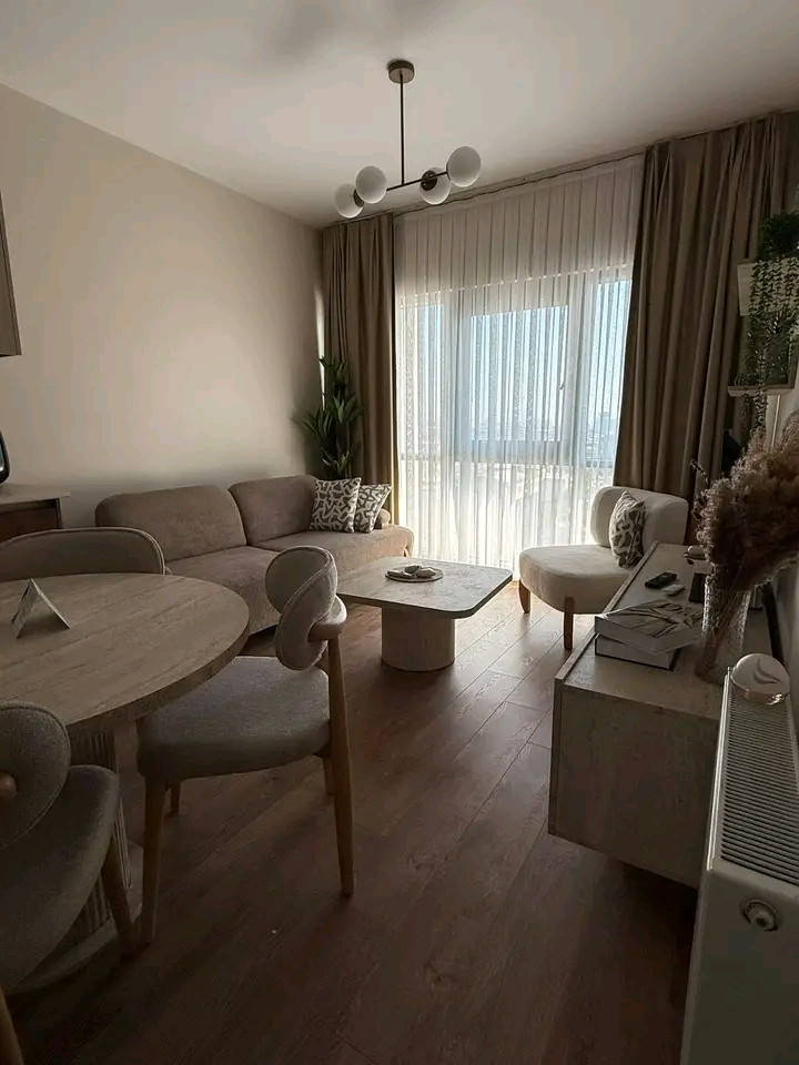A furnished, air-conditioned 1+1 bedroom apartment is available.