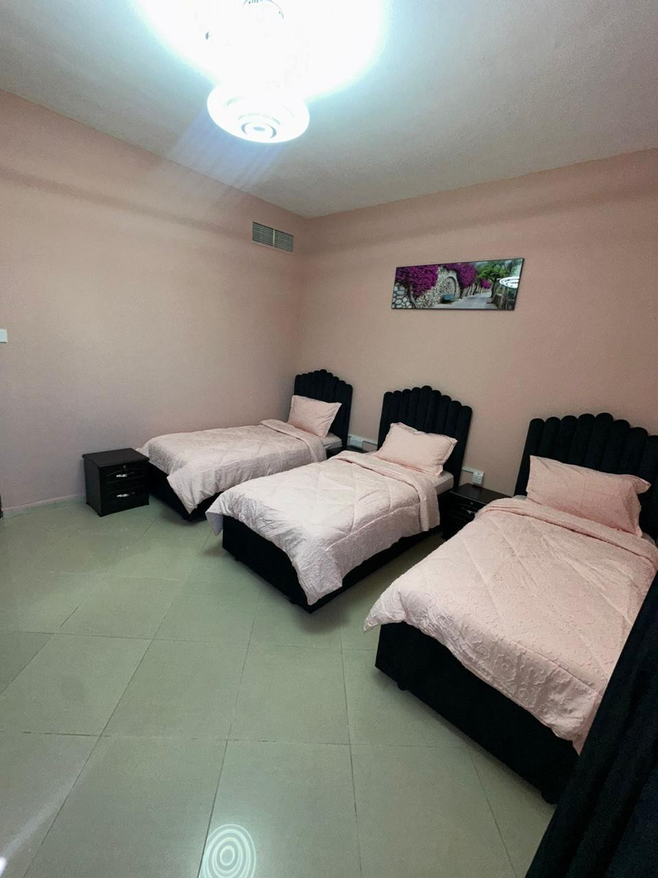 One triple bed available for 900