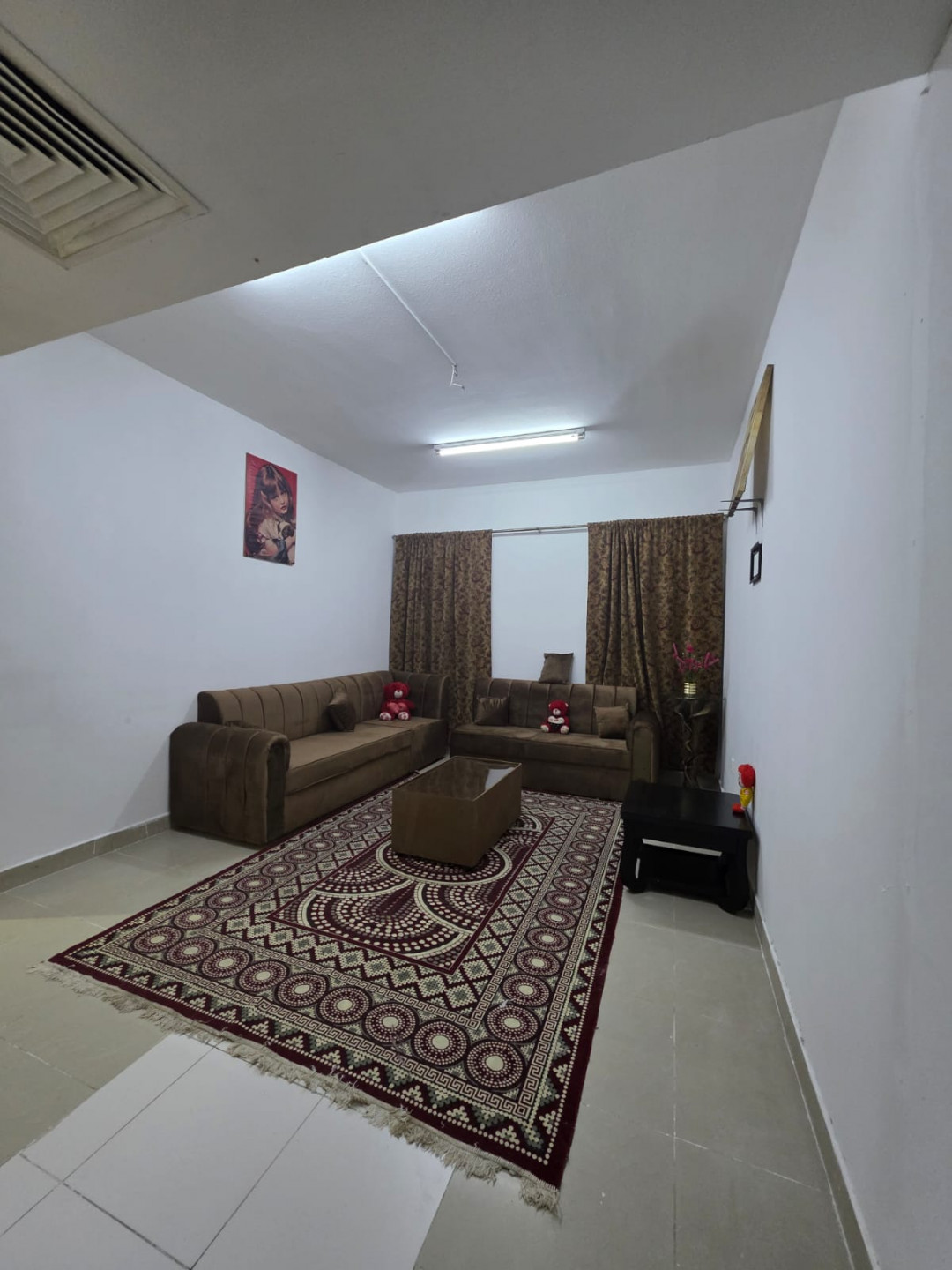 Price of a furnished one-bedroom apartment with clean furnishings in Al Qasimia